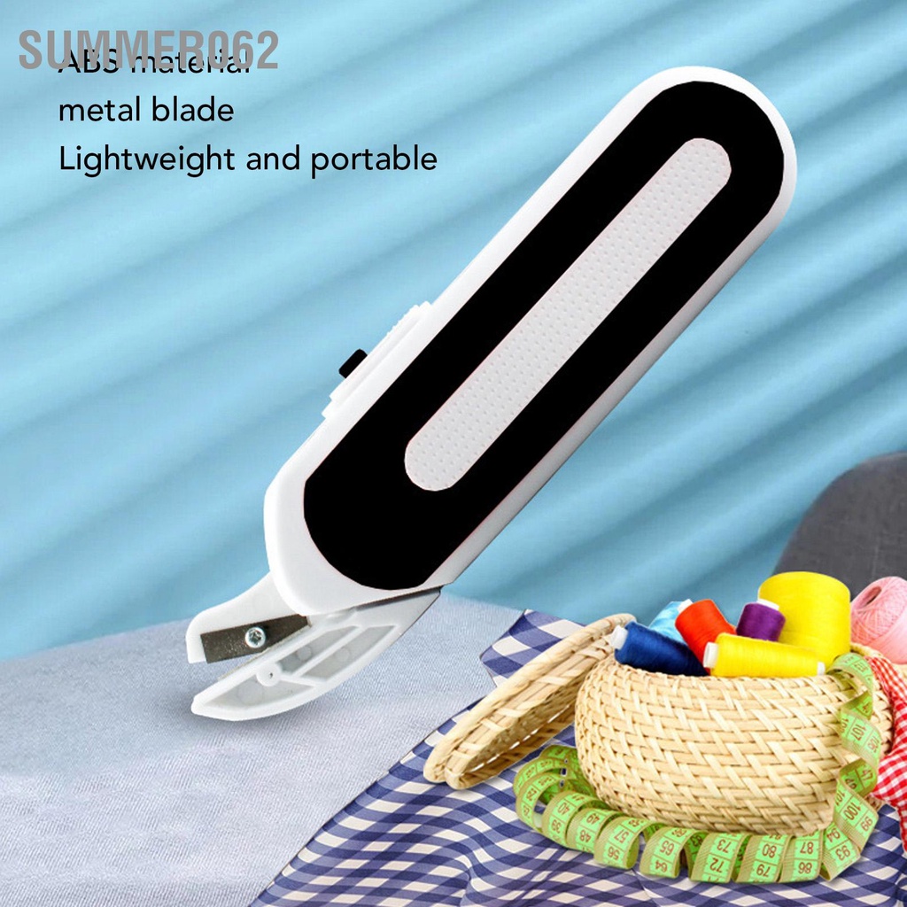Summer062 Kéo điện Không dây Mini di động 2 chế độ cung cấp với Lưỡi kéo kim loại Nắp đậy để may