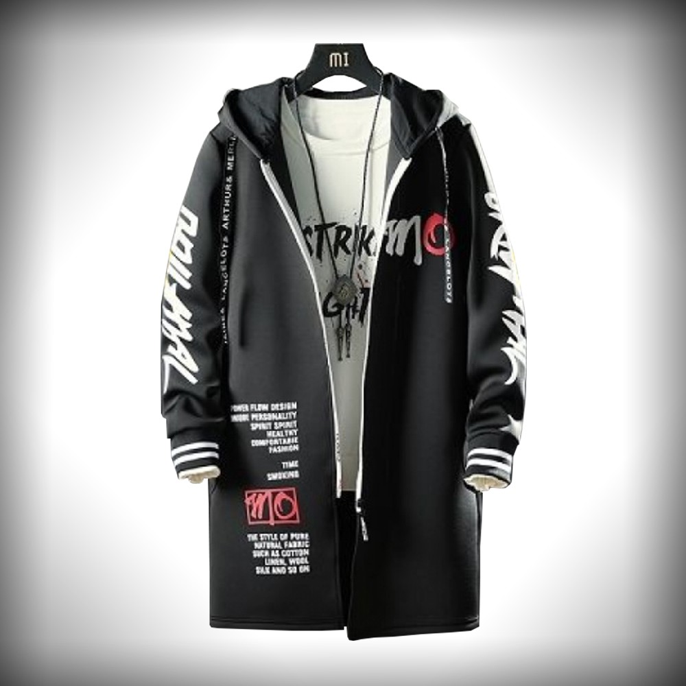 Áo Khoác Nỉ Nam Dáng Dài Thu Đông Có Mũ Trùm Đầu Phối Hoạ Tiết Chữ SEPTEMBERGIRL1989 AO KHOAC NAM 9000020 | BigBuy360 - bigbuy360.vn