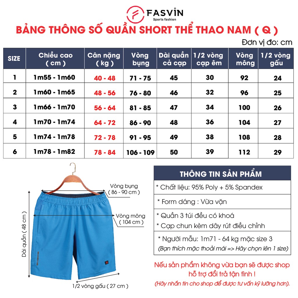 Quần Đùi Nam Fasvin Q21450.SG Vải Gió Đẹp Mềm Mát Thể Thao Hay Mặc Nhà Hàng Chính Hãng