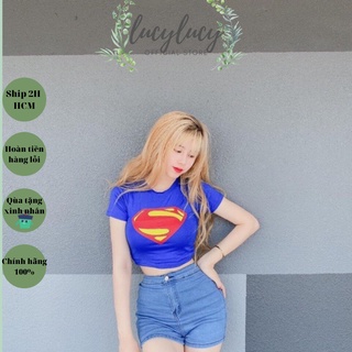 Áo croptop siêu nhân chất lụa mềm mịn LUCYLUCY