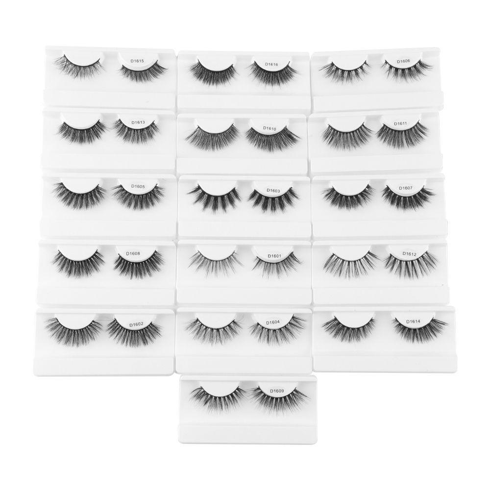 ROWANS 1 Cặp Lông Mi Giả SKONHED 3D Nhiều Kiểu Dáng Tự Nhiên