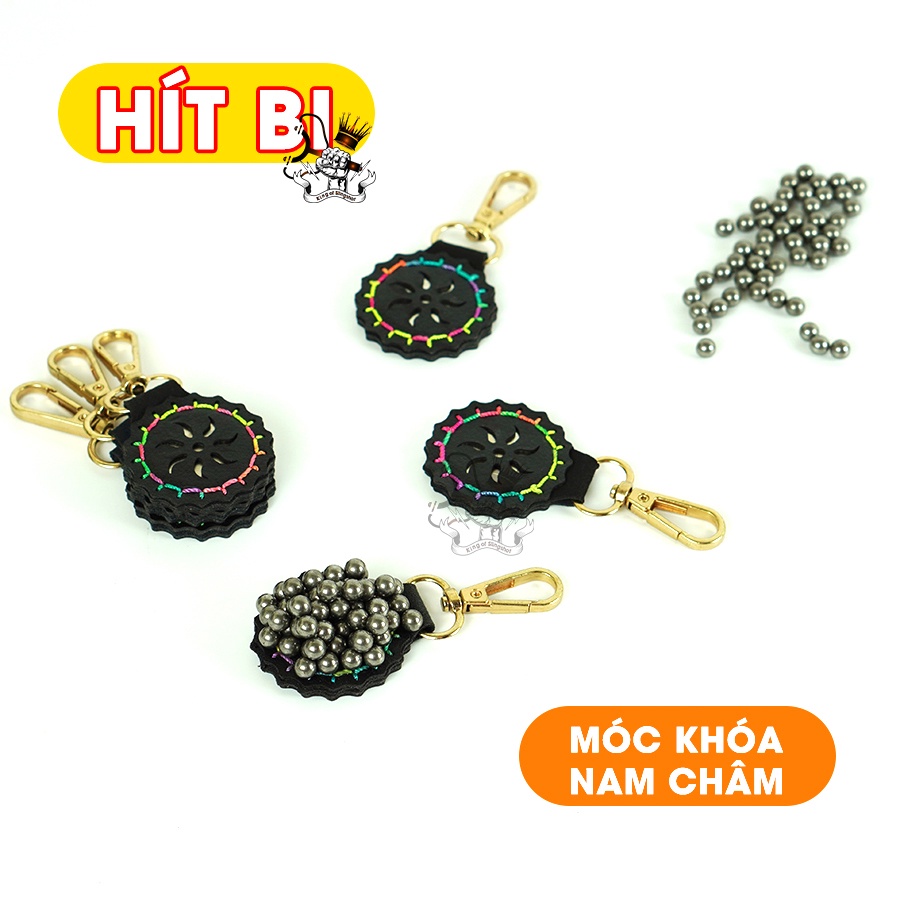 [Giá Tốt] Móc khoá nam châm hít bi , siêu mạnh - Nhiều màu