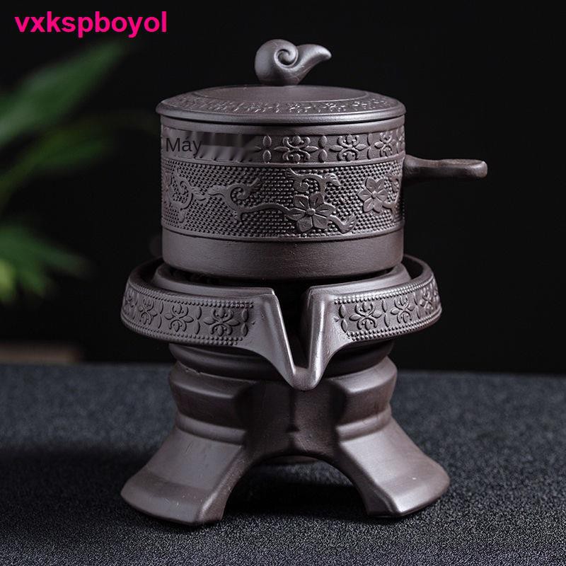 đồ ănMàu Tím Đất Sét Kung Fu Teacup Bộ Trà Đá Mài Nhà Lười Máy Pha Bán Tự Động Hoàn Toàn Biến Cả