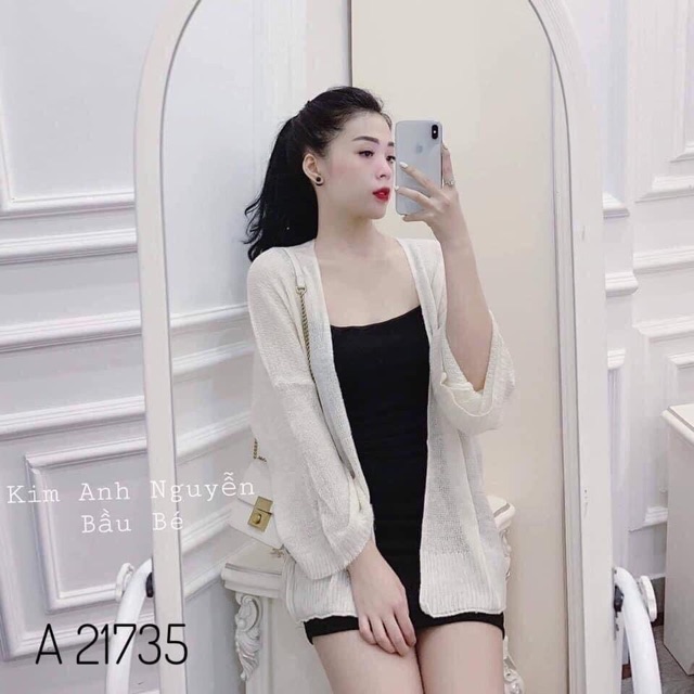 Áo khoác cadigan len tơ mỏng mix ngoài siêu xinh | BigBuy360 - bigbuy360.vn