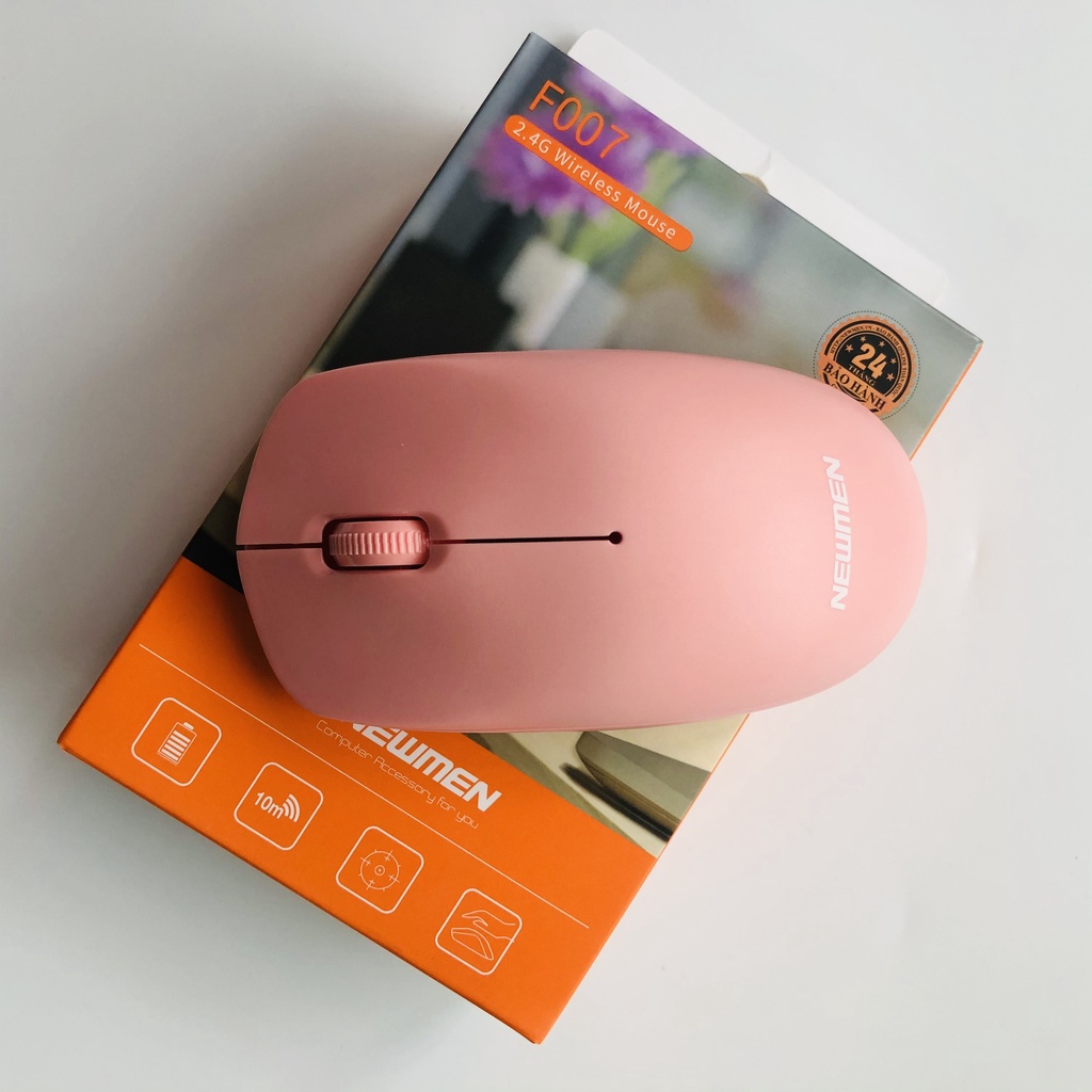 Chuột Không Dây Newmen F007 Màu Hồng - Chính Hãng