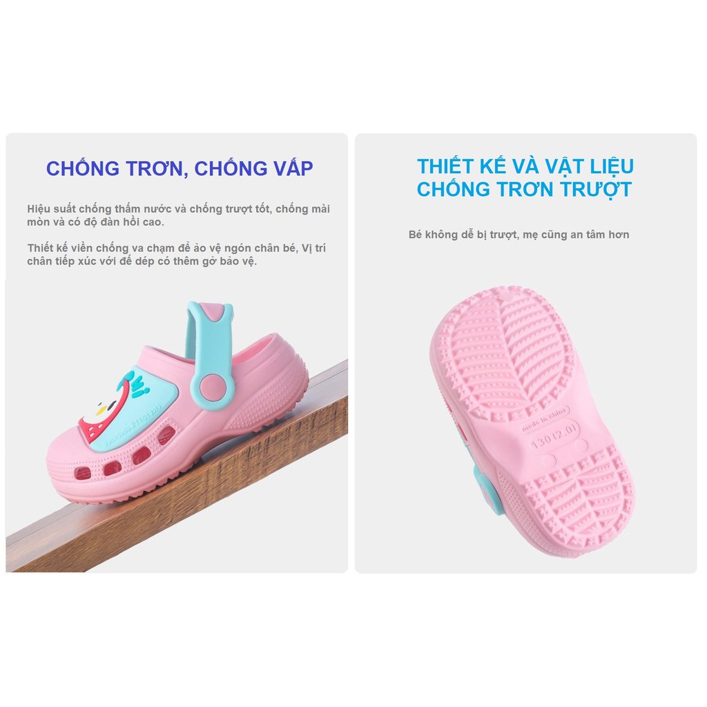 Dép CROSS HOT NHẤT 2021 GIÀY DÉP TRẺ EM CHEERFUL MARIO cho bé trai và bé gái LUCKY SHOES VN - H000005H