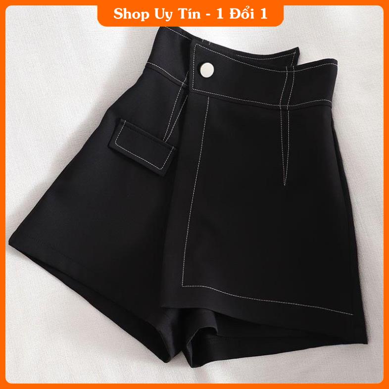CHÂN VÁY LƯNG CAO CHÉO BÓ EO VIỀN CHỈ NỔI ẢNH THẬT -IB