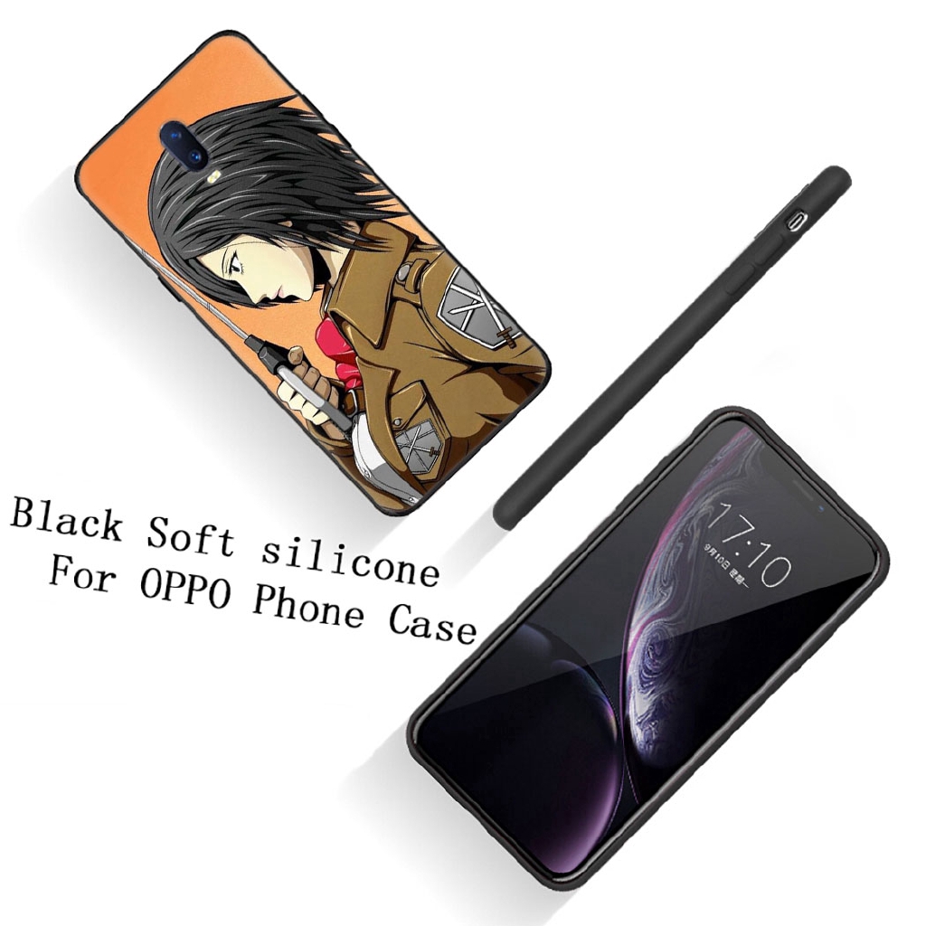Ốp điện thoại silicon mềm viền đen hình anime Attack On Titan cho OPPO F11 R17 PRO F1PLUS A9 R9 R9S R15 A1K A5 A9 2020