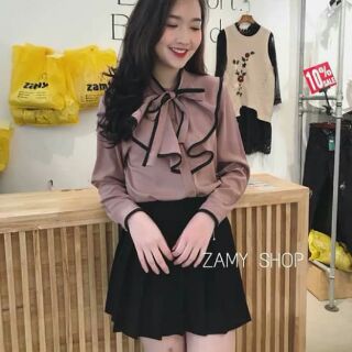 Áo sơ mi viền bèo