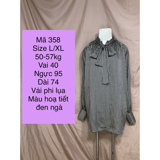 [350358] cộc tay có cổ chất liệu chifon 2hand