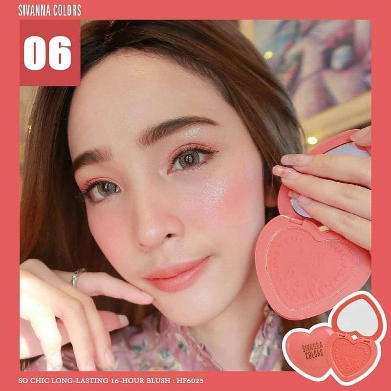 Phấn Má Sivanna Colors So Chic Long-Lasting 16 Hours Blush 6g | BigBuy360 - bigbuy360.vn