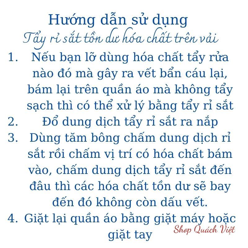 Tẩy rỉ sắt MORI - Tẩy sạch vết rỉ sắt trên quần áo hoặc các vị trí có vết rỉ sắt