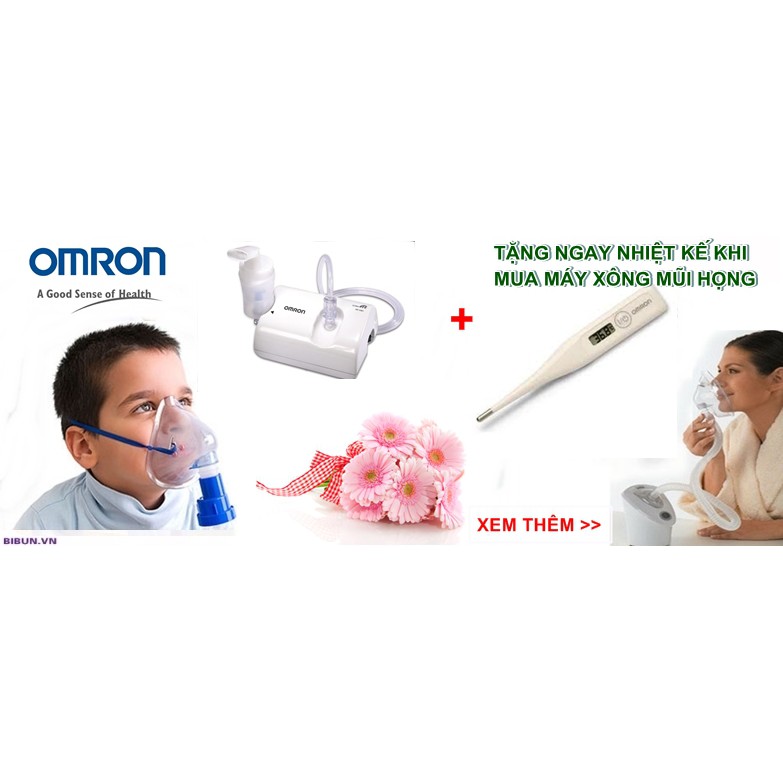 Xông mũi- họng Omron C28 tặng nhiệt kế Omron