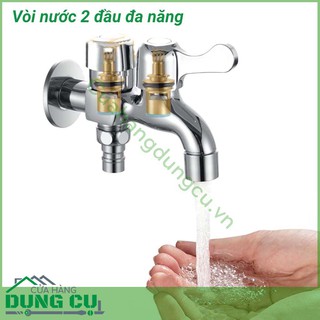 Vòi nước 2 đầu đa năng khoá đứng