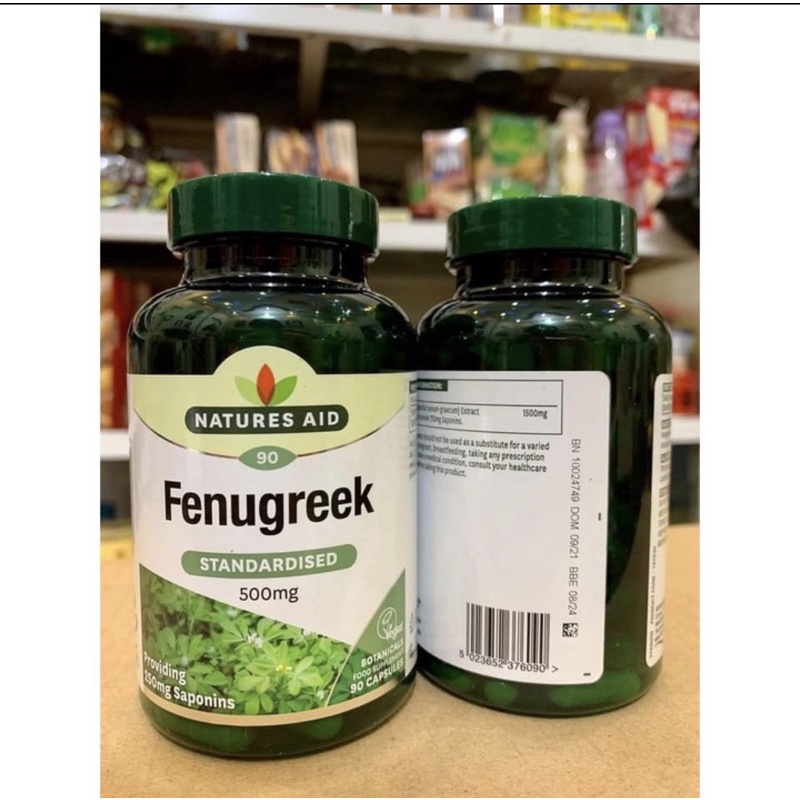 Lợi sữa cỏ cari Fenugreek 500gr - Nature Aid Fenugreek 90v của Anh