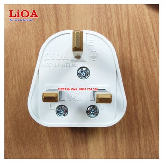 Phích cắm điện 3 chấu LiOA - Tiêu chuẩn châu Âu - Kiểu Anh - PUK