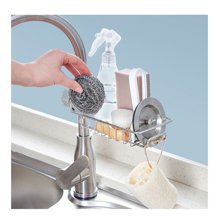 Giỏ inox gắn vòi rửa bát Giỏ đa năng không han gỉ