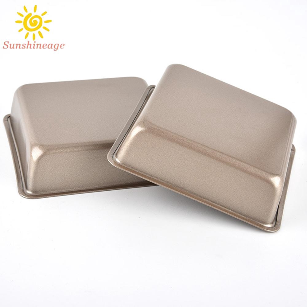 Bộ 2 Khuôn Làm Bánh Hình Vuông 4inch Chống Dính
