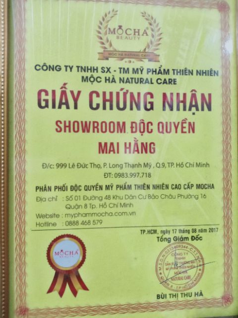 Face dưỡng Mocha dành cho da nhạy cảm