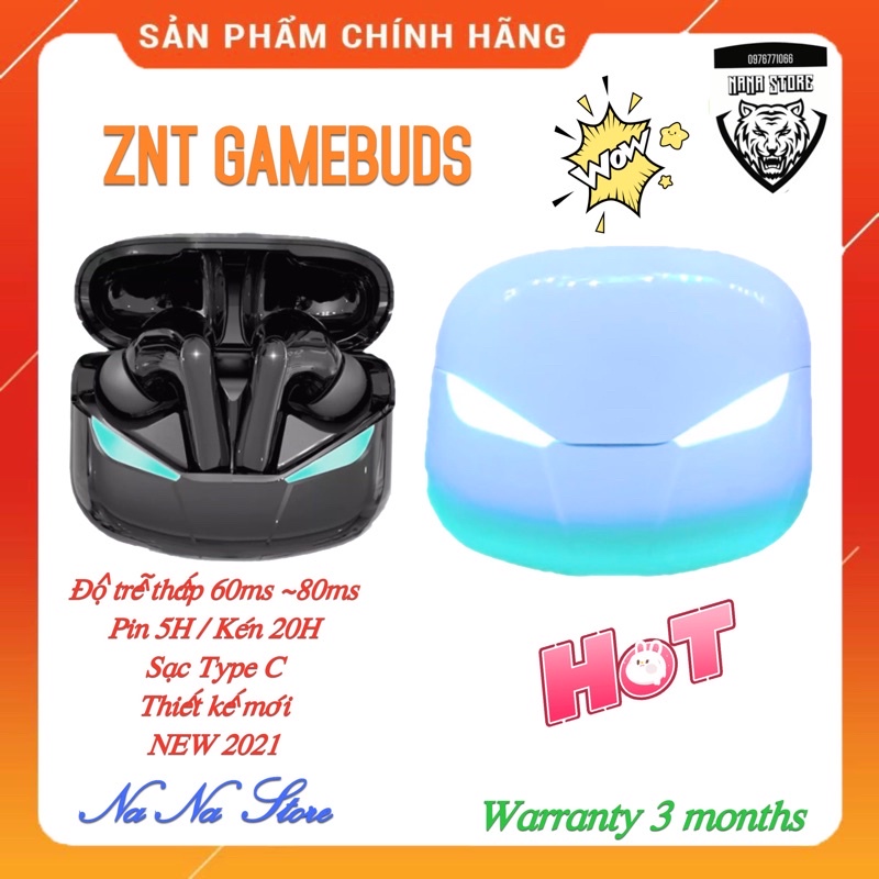 ZNT GameBuds Chơi Game và Nghe Nhạc Bluetooth 5.0 Độ Trễ ~65MS Micro HD