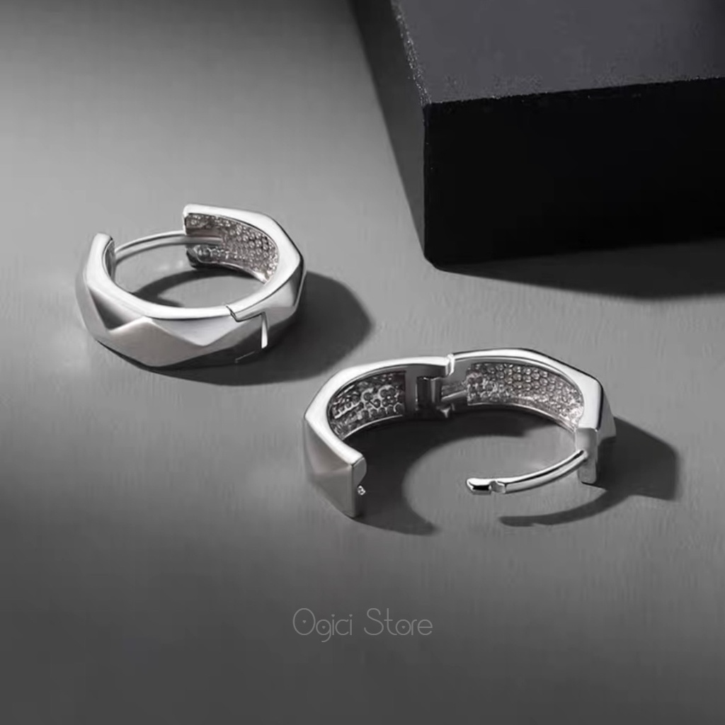 Bông tai, Khuyên tai nam nữ dáng tròn thời trang cá tính sành điệu phong cách âu mỹ, Độc đáo, Unisex, 1 chiếc