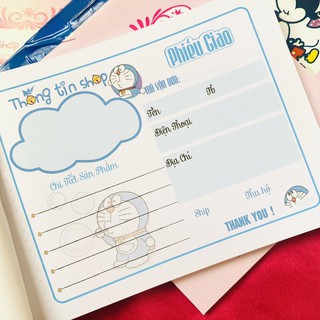 [CÓ SẴN] Phiếu giao hàng đoremon xinh xắn