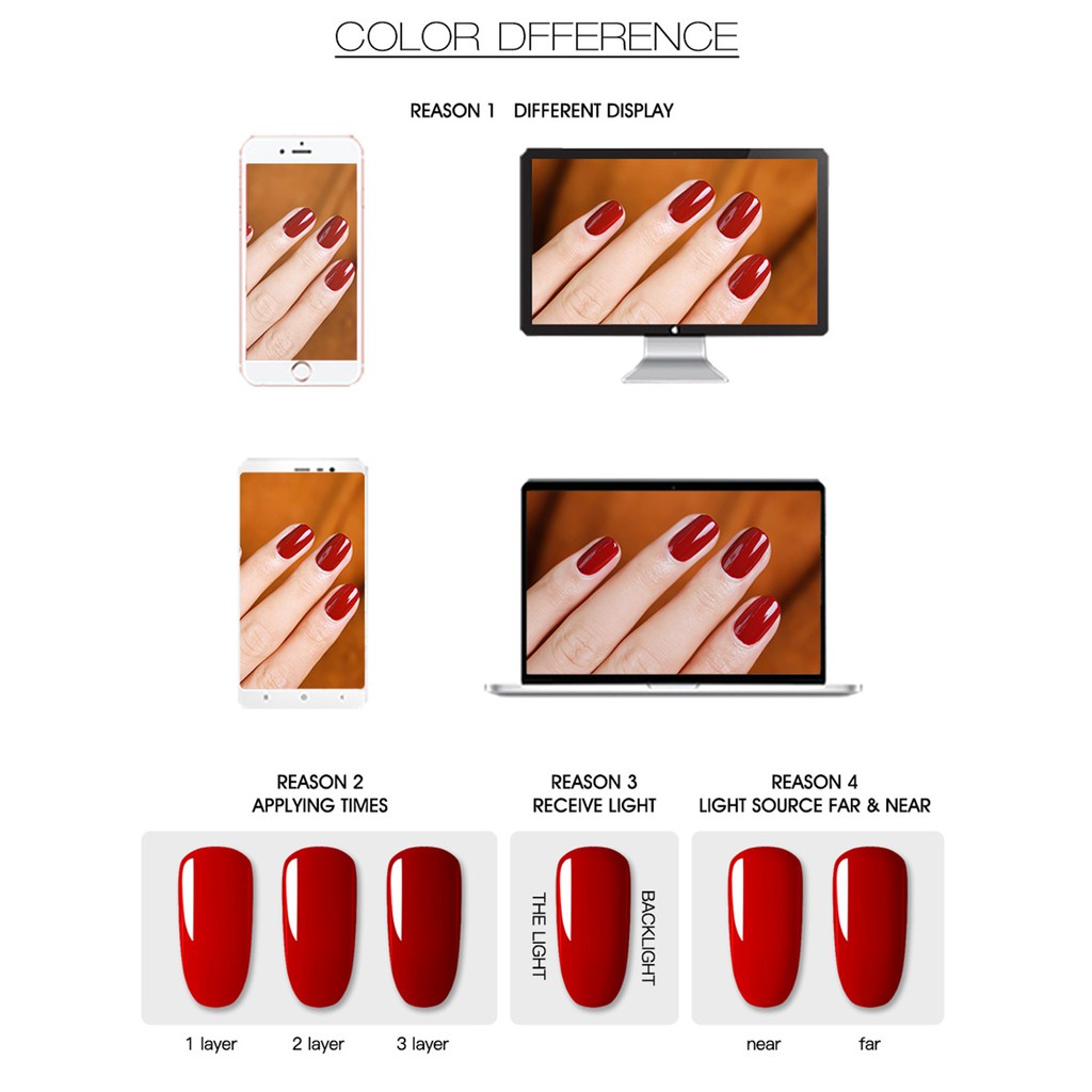 Sơn gel trang trí móng nhiều màu sắc tùy chọn dung tích 7ml