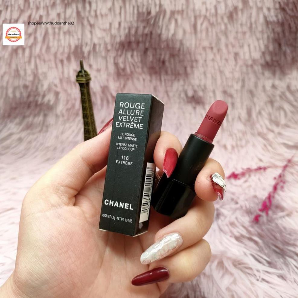 SALE Son Chanel Rouge Allure Velvet 116 Extreme mini 1.2g bờ môi mềm mượt tự nhiên quyến rũ | BigBuy360 - bigbuy360.vn