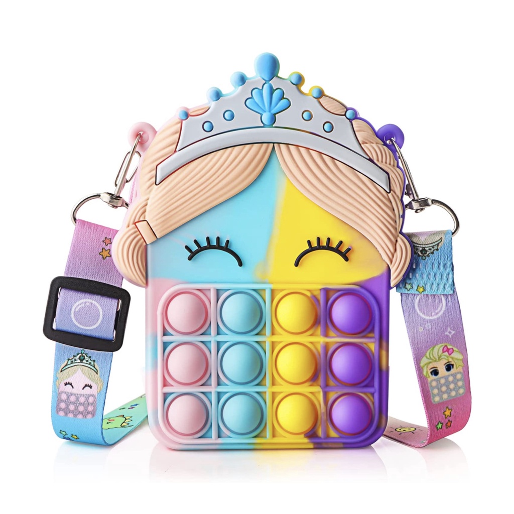 Túi Đeo Chéo Hình Nhân Vật Elsa Dễ Thương Cho Bé