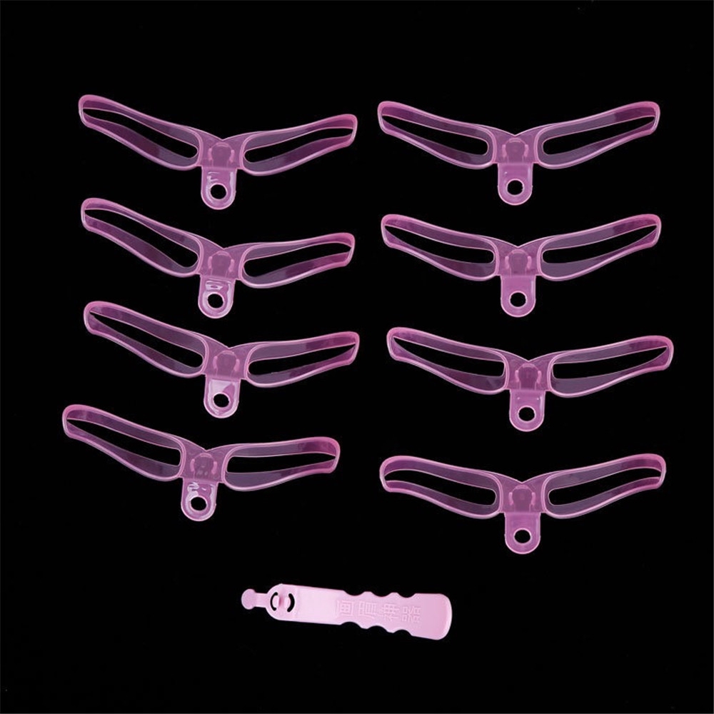 JUNE 8 Pairs Hot Sale Fashion Reusable Makeup Tool Beauty Eyebrow Stencils Kit