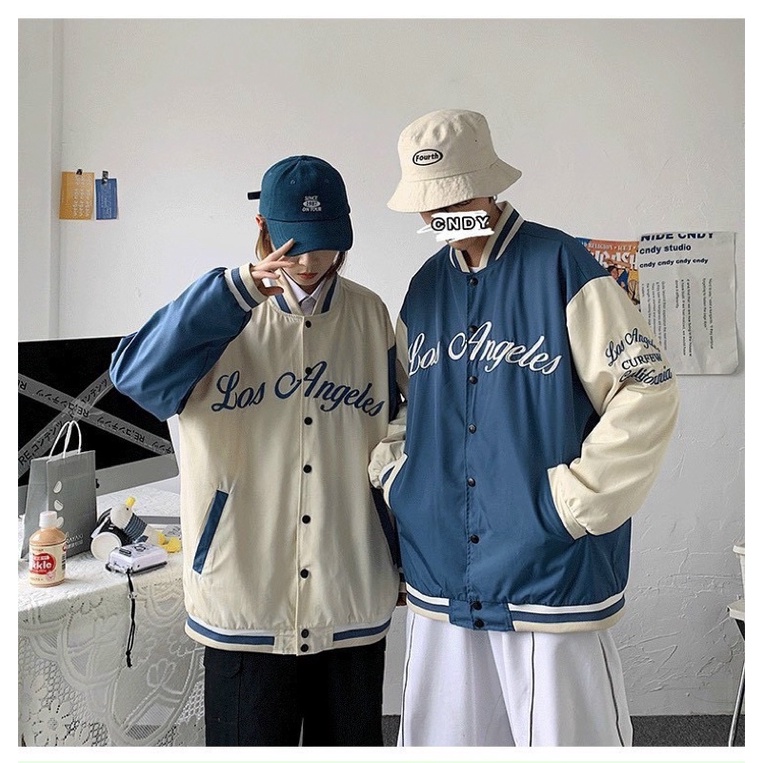 [ ẢNH THẬT + VIDEO ] Áo Khoác Bomber LOS ANGELES From Rộng dày dặn phong cách Ulzzang-Khoác Dù Nam Nữ Unisex