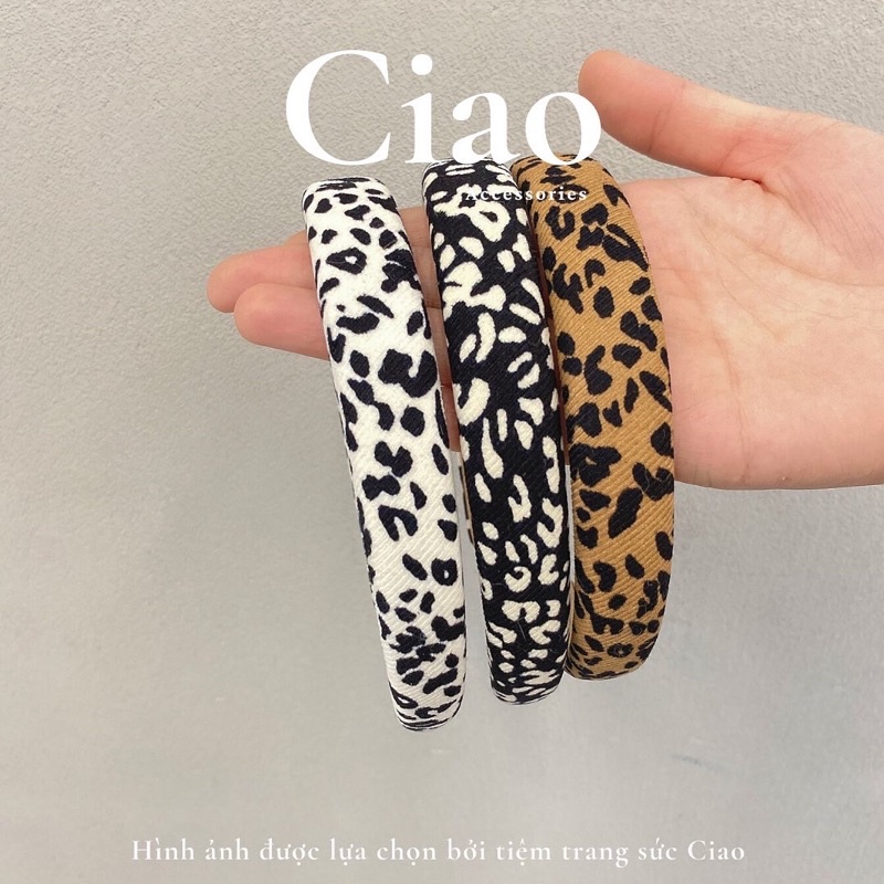 [NEW ITEMS] Băng đô/ Cài tóc thiết kế hoạ tiết da báo Ciao accessories