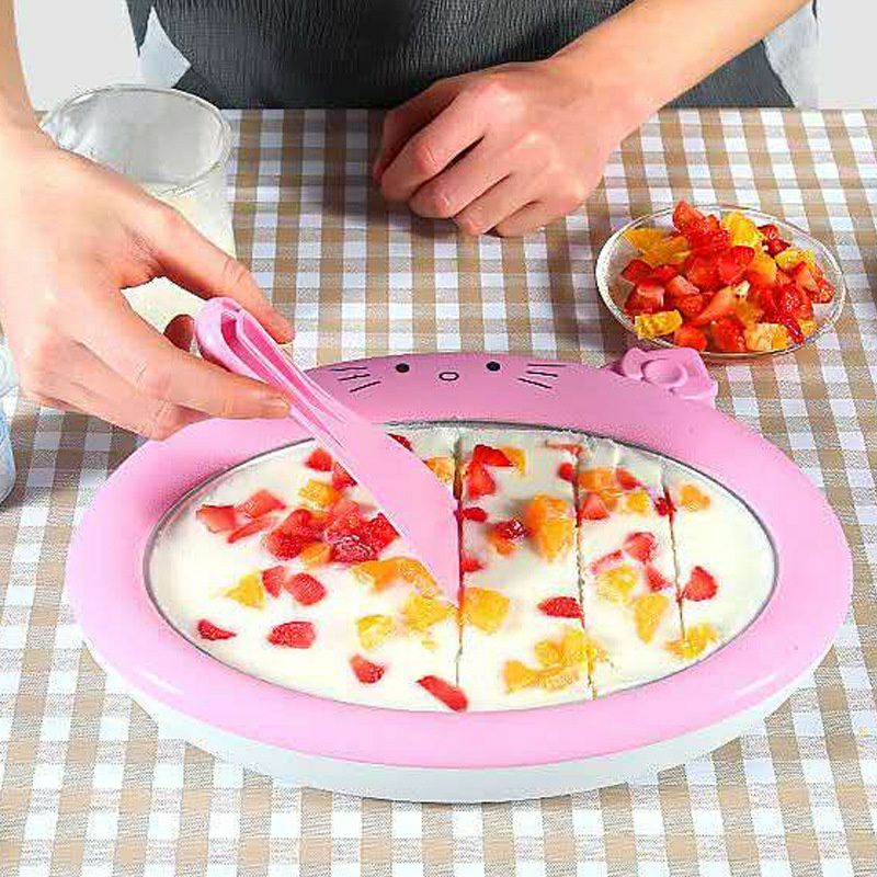 Máy làm kem cuộn mini thái lan tại nhà,ko dùng điện ,rễ sử dụng