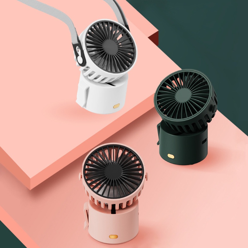 Quạt đeo cổ mini sạc USB 3 tốc độ tùy chỉnh tiện dụng cho gia đình/ văn phòng