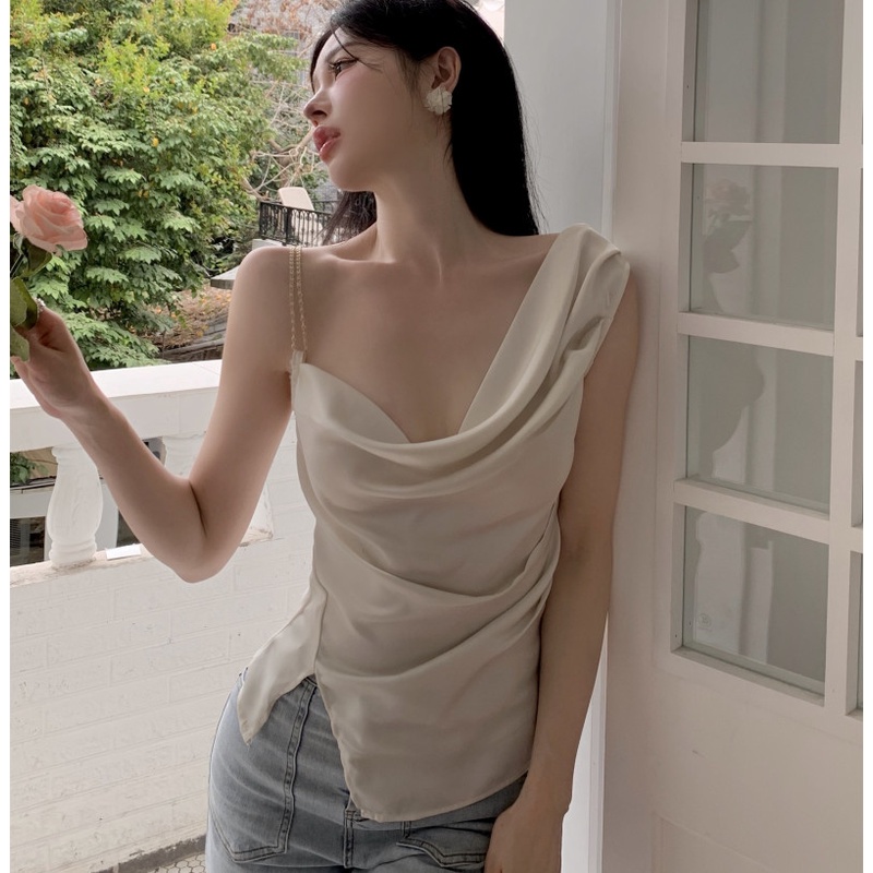 Áo Hai Dây Thiết Kế Độc Đáo Thời Trang Hè Quyến Rũ Cao Cấp Cho Nữ