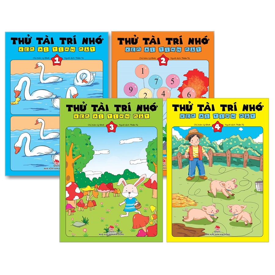 Sách Combo 4 cuốn: Thử tài trí nhớ  Xem ai tinh mắt kđ
