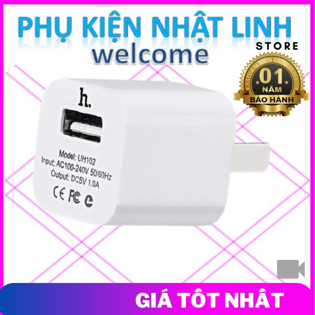 Củ Sạc Iphone, Củ Sạc Nhanh Iphone,UH102 Chính Hãng hoco