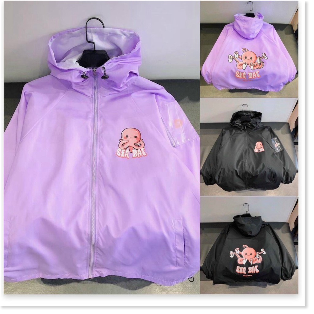 ÁO KHOÁC DÙ IN HÌNH BẠCH TUỘC SEA BEA CỰC ĐẸP ĐỦ SIZE M L XL