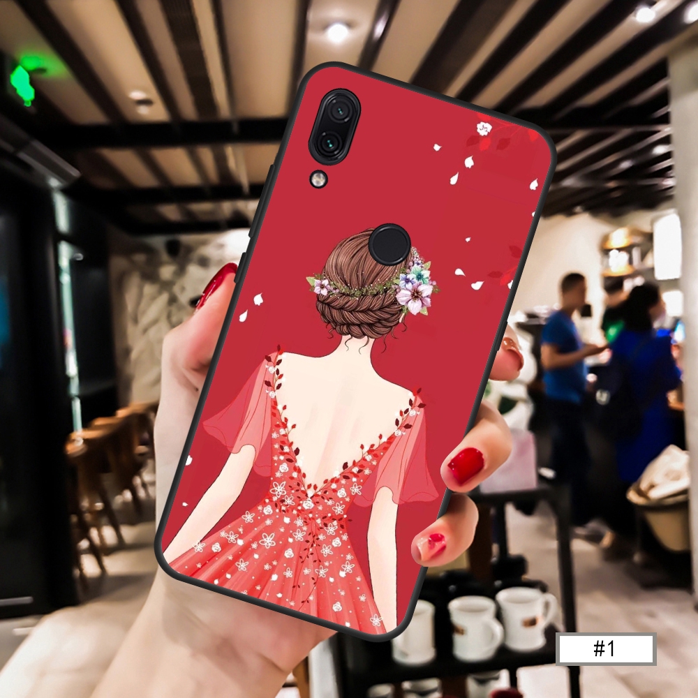 Ốp điện thoại mềm hình cô gái mặc đầm cho Huawei Novai 3i 2i Y9 2019 Y9 Prime Y6 Pro Y7 Pro 2019 Nova 5T Y5 Lite