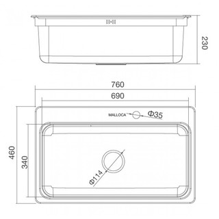 Chậu rửa Malloca MS-1022D
