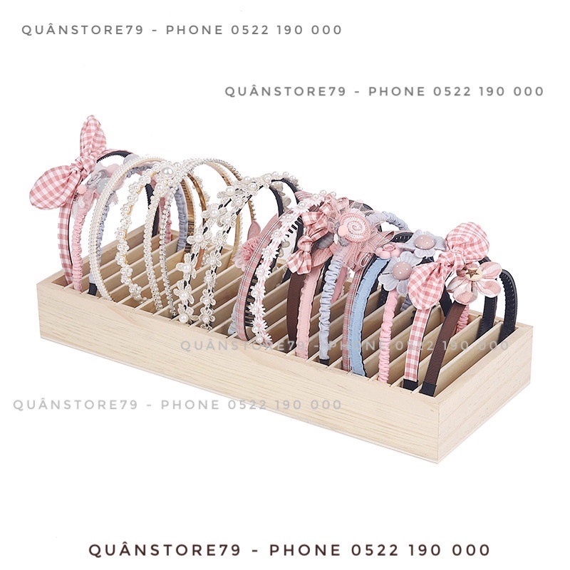 Khay đựng băng đô , bờm tóc bằng gỗ