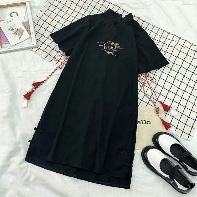 ORDER 7-10n _ Sườn xám thắt nơ tay (có ảnh thật) | BigBuy360 - bigbuy360.vn