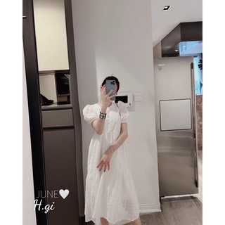 Váy ren tầng trắng siêu xinh