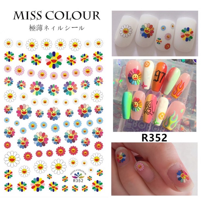 Sticker miếng dán móng tay nail 3D thương hiệu mới