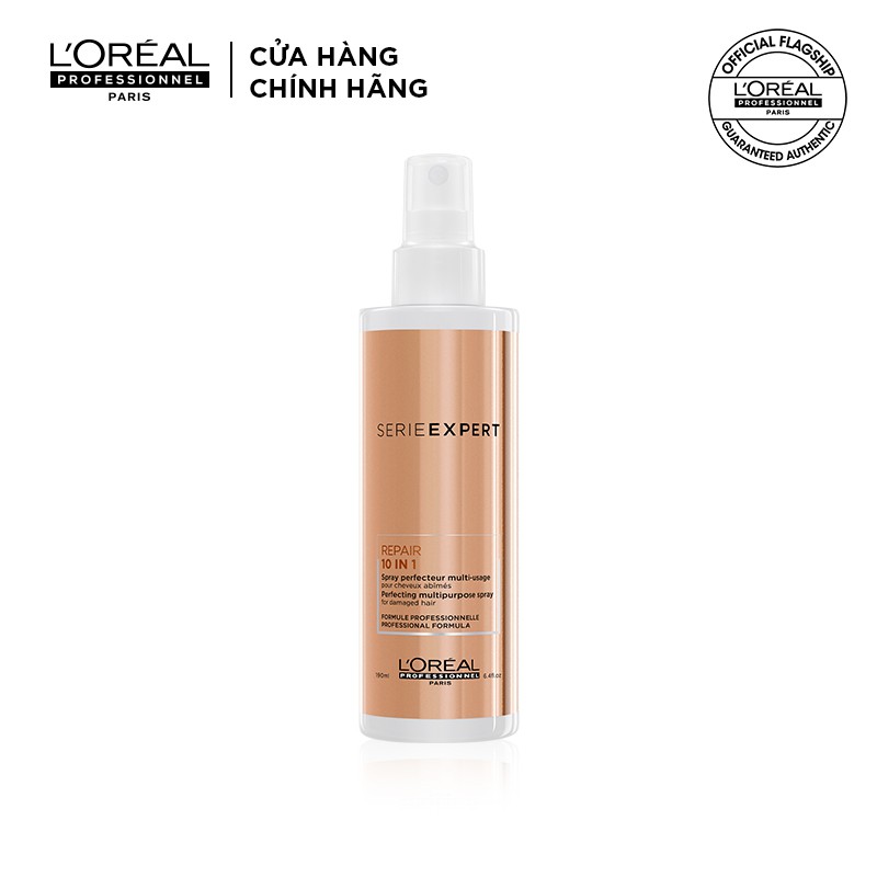 Xịt dưỡng đa năng phục hồi hư tổn toàn diện 10 trong 1 Serie Expert Absolut Repair Gold L'Oréal Professionnel 190ml