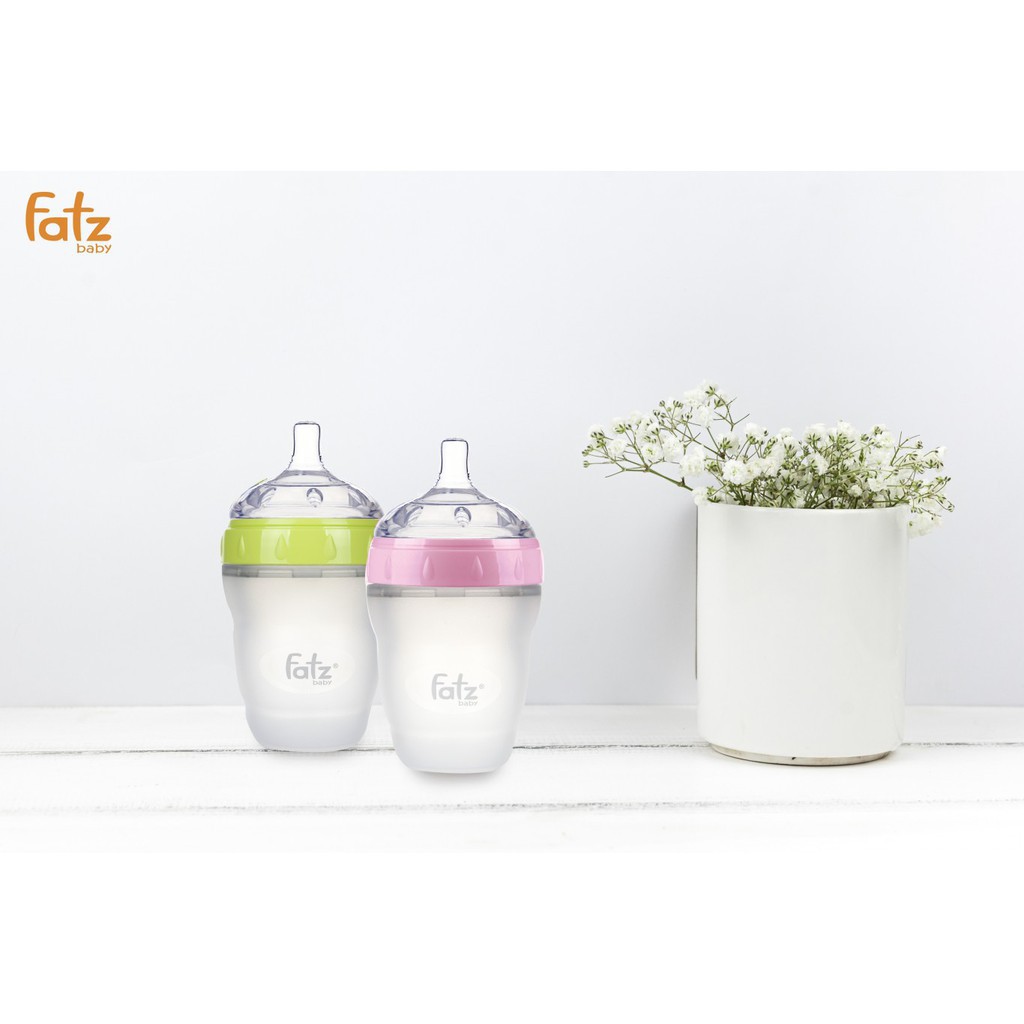 Bình Sữa cổ siêu rộng Fatzbaby fatz baby Silicon Siêu Mềm 150ml / 180ml / 240ml