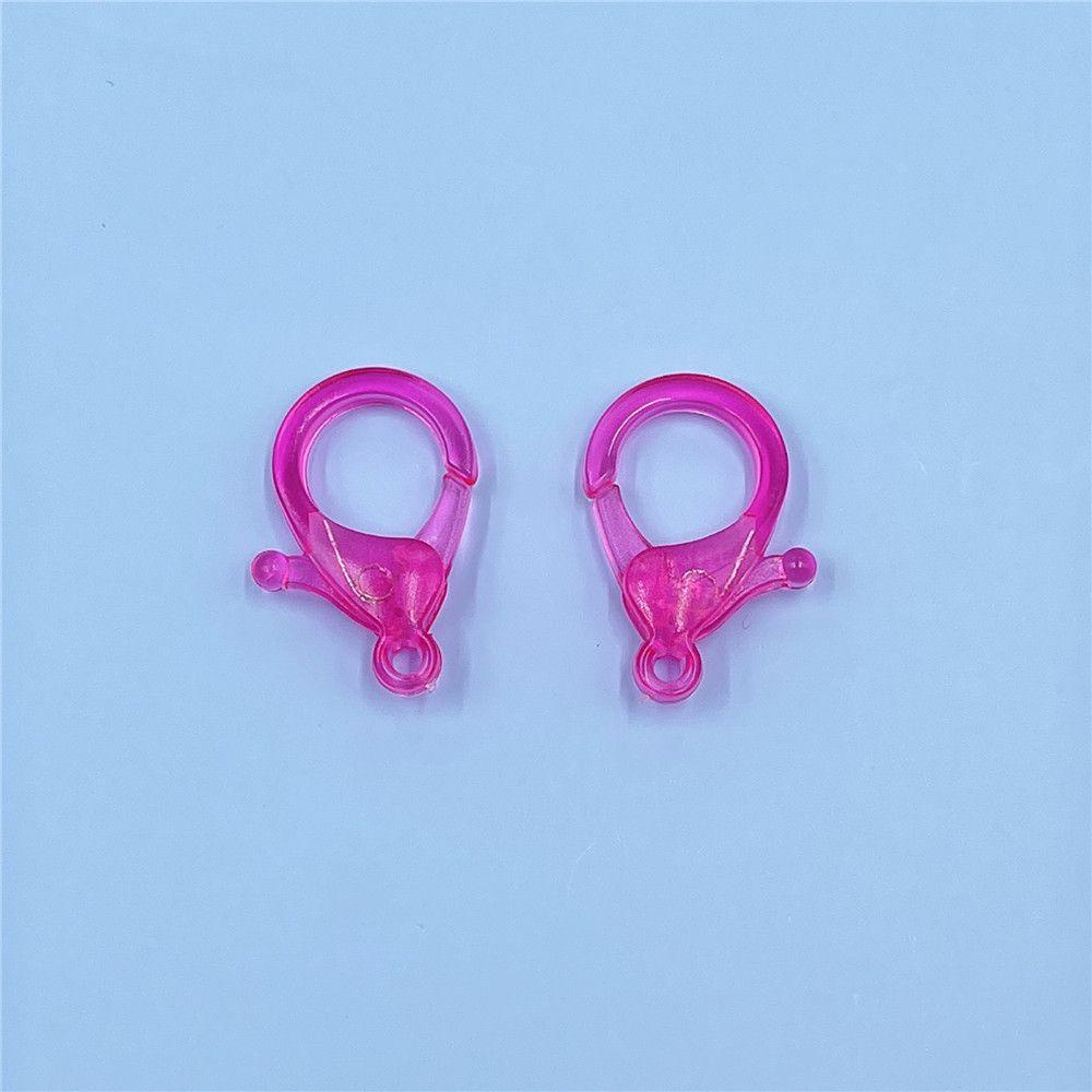 Set 10 Móc Khóa Tôm Hùm Màu Trong Suốt Dùng Làm Trang Sức DIY