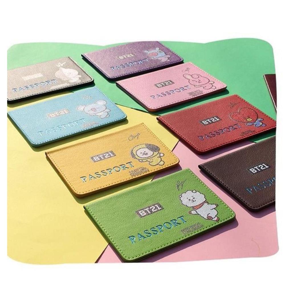 Bao Da Hộ Chiếu In Họa Tiết BTS BT21 Dễ Thương Cho Bản Thân C2I2