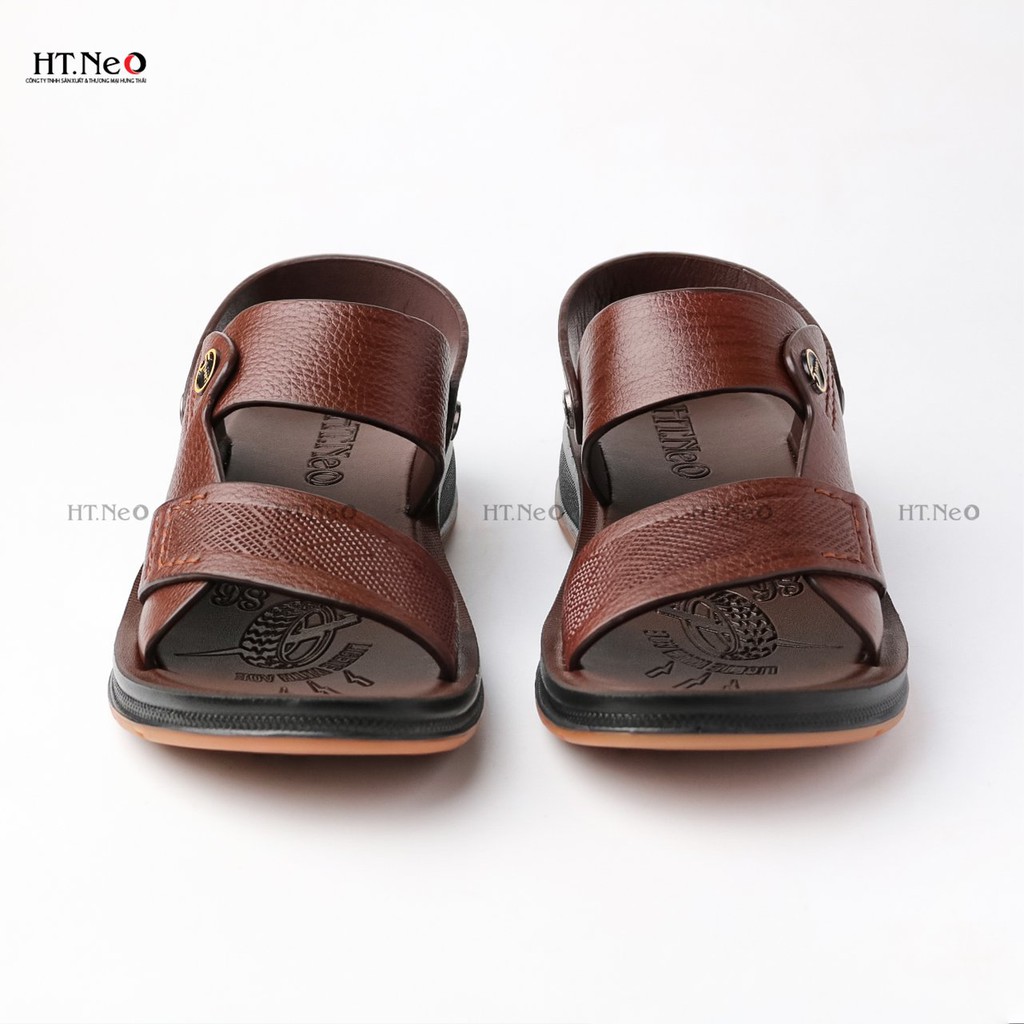 Sandal da bò- dép da HT.NEO da bò thật 100% kết hợp đế kếp cao 3,5cm cực đẹp khâu may chân quai siêu chắc chắn SD88