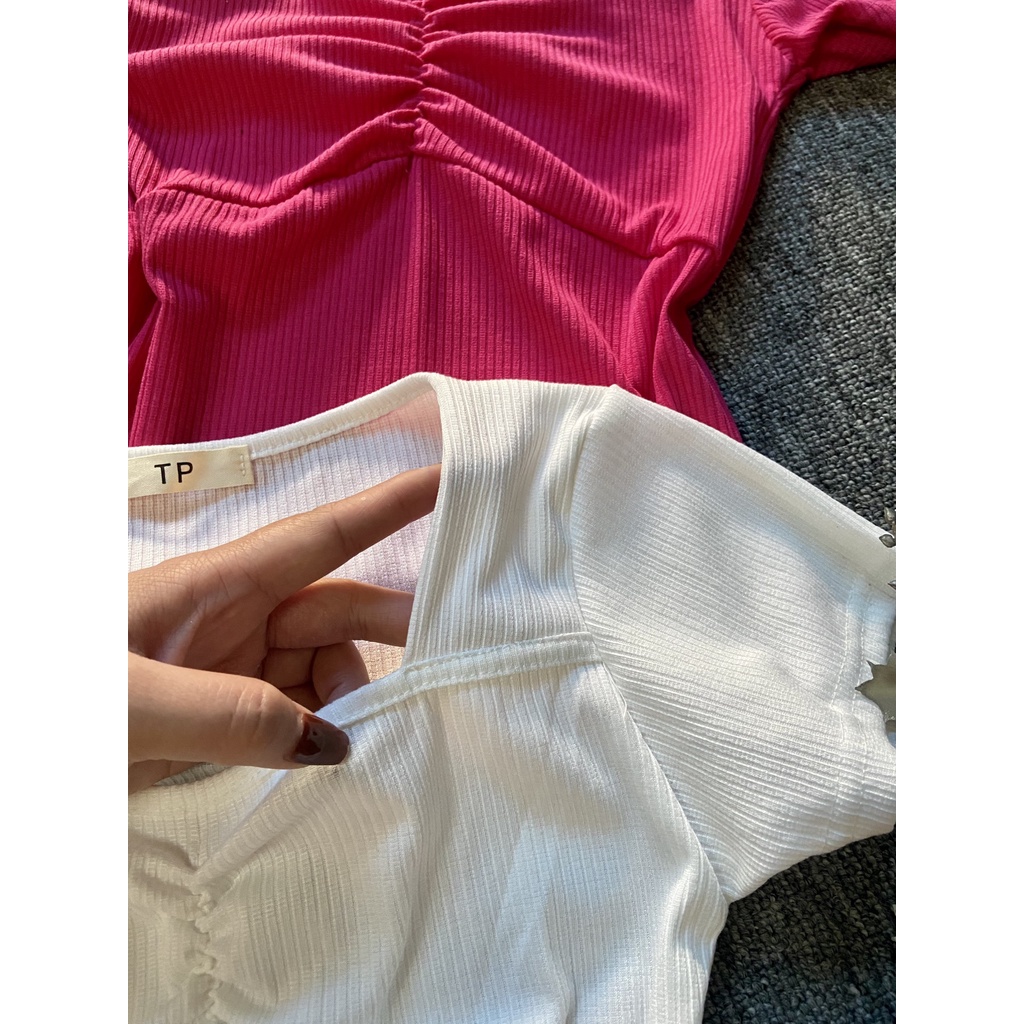 Áo thun gân, ôm body, kiểu len tăm, áo mặc đi chơi Yuri | BigBuy360 - bigbuy360.vn